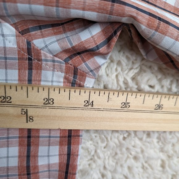 Solaris* Men's Short Sleeve Button Down Curved Hem Vented Front Shirt~‎ Large - Picture 9 of 12